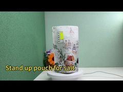 Λευκό χαρτί από πλαστικό αλουμινένιο φύλλο Stand up επαναχρησιμοποιήσιμες σακούλες τροφίμων για μπαχαρικά σνακ τροφίμων συσκευασία αλατιού