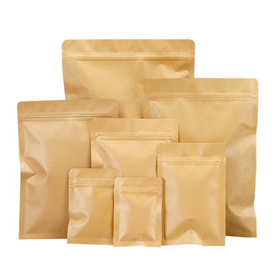 Αγορά Αδιάβροχο χαρτί Kraft Flat Zipper Τσέπες Προσαρμοσμένο Αλουμινένιο Φόλιο online manufacture