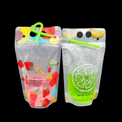 Αγορά 16oz Custom Alcohol Drink Bags Stand Up Zipper Επαναχρησιμοποιήσιμη τσάντα ποτού για δώρο γενεθλίων online manufacture