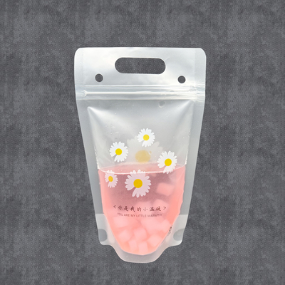 Αγορά Daisy Flower Design Stand Up Juice Bags Zipper Smoothie Bags για ενήλικες Ζεστά και κρύα ποτά Λικέρ με καλαμάκια online manufacture