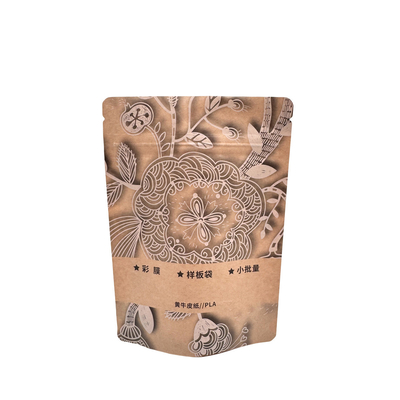 Αγορά Σφραγισμένο Kraft Custom Compostable Packaging Θερμική Σφραγίδα Σάκοι Stand Up Biodegradable Τσέπες Για Συσκευή Ξηράς Τροφίμων Snacks online manufacture