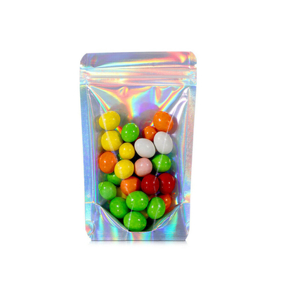 Αγορά Τροφική ποιότητα Laser Holographic Stand Up Pouch Bags με φερμουάρ για γλυκά, λουλούδια, ζιζάνια, φασόλια, τρόφιμα, συσκευασία αξεσουάρ online manufacture