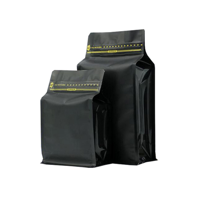 Αγορά 16 Oz 1 Lb Ματ Μαύρο χονδρικές σακούλες καφέ με βαλβίδα αποκαύσης και πλευρική σφραγίδα επίπεδο κάτω μέρος online manufacture