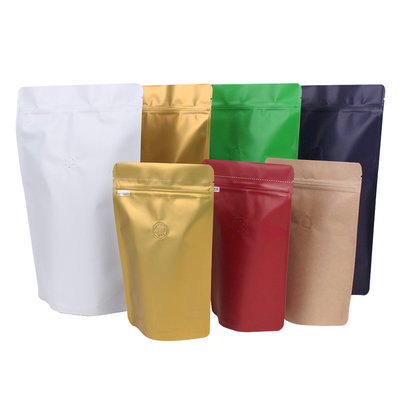 Αγορά Πρωταθλήματα Stand Up Coffee Bags με βαλβίδα αποκαύσης για συσκευασία κόκκων καφέ, αλεσμένου καφέ, φύλλων τσαγιού online manufacture