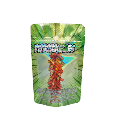Ολογραφικό σχεδιασμό παιδικής αμύνης Mylar Stand Up Pouches για συσκευασία ζιζανίων